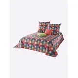 Heine Tagesdecke in rot-bunt | Gr.: 140-x-210-cm