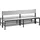 C+P Doppelseitige Sitzbank mit Rückenlehne, Basic Plus, H796xB1960xT760mm, Gestell Schwarzgrau / Dekor Silbergrau (8062-410)