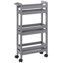 5five simply smart Badregal in grau - servierwagen mit 3 Ebenen colorama betongrau