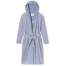 SCHIESSER Bademantel Feather Terry, Bade-mantel sauna Morgen-mantel grau M (38)