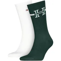 Socken TOMMY HILFIGER, Herren, Gr. 43-46, deep grün, Obermaterial: 79% Baumwolle, 19% Polyamid, 2% sonstige Fasern, Socken Socken