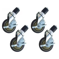Arbeitstisch-Räder 4 Stück - mit Bremsen - 5 Zoll / 12,7 cm