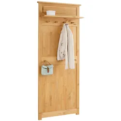 Garderobenpaneel HOME AFFAIRE "Rauna", beige (natur), B:85cm H:194cm T:15cm, Massivholz, Garderobenpaneele, aus massiver Kiefer