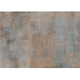 Rasch Textil Rasch Tapete 364194 - Fototapete auf Vlies mit Metalloptik in Grau und Rostbraun, Rostoptik - 3,00m x 4,24m (LxB)