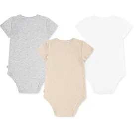 huggies babywear Body HUGGIES BABYWEAR "HUGB 3PK BODYSUIT", Kinder, Gr. 6 (18M/86), N-Gr, huggies cloud grau htr, Jersey, Obermaterial: 100% Baumwolle, Basic, Rundhals, Bodys Body, aus Baumwolle