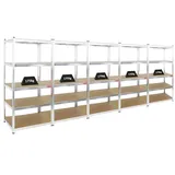 Proregal Mega Deal 5x Schwerlastregal Ragnar HxBxT 180 x 90 x 60 cm Fachlast 175 kg Verzinkt