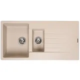 Reginox Harlem 15 links Einbauspüle Granit beige Handbetätigung 1000 x 500 mm