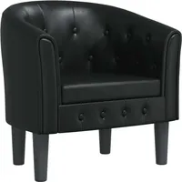 VidaXL Clubsessel Schwarz Kunstleder