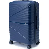 Xonic® Hartschalenkoffer M für 40L - Bruchsicherer Rollkoffer Polypropylen mit 360° Doppelrollen & TSA-Schloss - Reisekoffer Nightblue