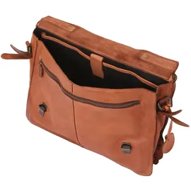 Harbour 2nd Ashton Messenger Leder 25 cm Laptopfach braun