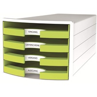 HAN Schubladenbox IMPULS 2.0 4 Schubladen, grün/weiß 1013-50