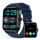 2024 Smartwatch Herren Damen mit Telefonfunktion, 1,91"HD Fitnessuhr, 100+ Sportsmit mit Schrittzähler Herzfrequenz SpO2, Schlafmonitor Watch, Wasserdichte IP67 Smartwatch, kompatibel mit Android iOS