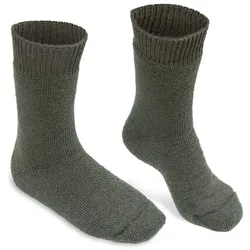 Nordpol Vollplüsch Socke, Thermosocke, kurz, 70% Wolle, grün, Gr. 39-41