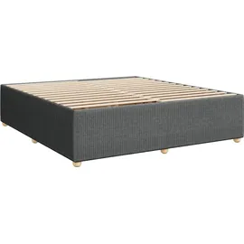 vidaXL Boxspringbett 180 x 200 cm Dunkelgrau