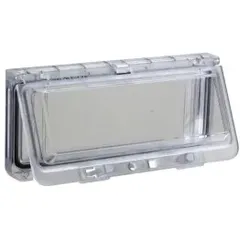 Schneider Electric NSYVA276MA Kunststofffenster mit klappbarem, tranp. Deckel, IP 65, L78xB130xT25mm.
