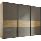 Moderano Staud Schwebetürenschrank Sinfonie 280 x 222 cm Glas Braun Mocca