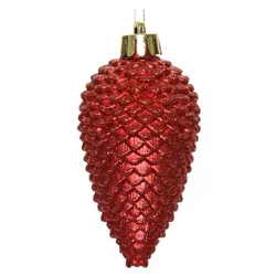 6 Christbaumschmuck Kiefernzapfen 8cm Kunststoff Weihnachtsschmuck Anhänger matt