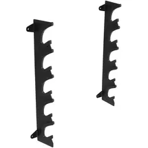 Gorilla Sports GORILLA SPORTS® Langhantel Wandhalterung - 5 Aufnahmen, bis 300kg Belastbar, aus Stahl, Schwarz - Hantelstangen Wandhaken, Wandbefestigung, Hantelstangenhalterung, Hanteln Halterung für Wandmontage