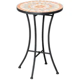 Outsunny Ø35,5 cm Beistelltisch Gartentisch wetterfest Mosaik für Garten