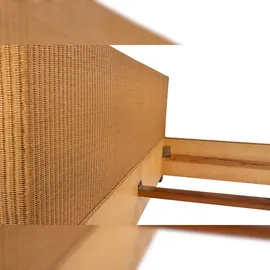 SAM Outillage Loombett Korbbett Doppelbett Honigfarben aus Loom-Geflecht 180 x 200 cm TUNIS