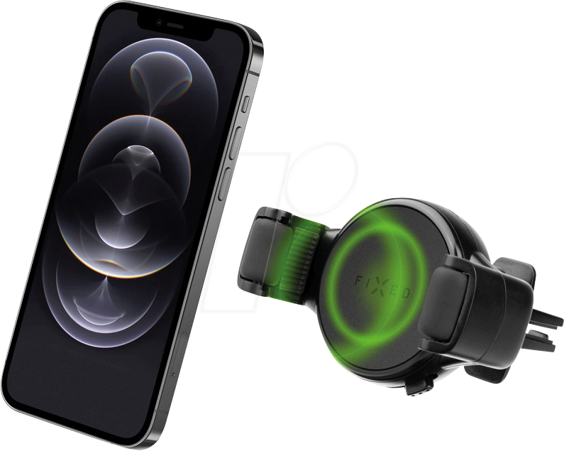 KFZ FIXROL2-BK - KFZ - Smartphone-Halter ''Roll'', Qi-Lader, 15 W, USB-C, schwarz