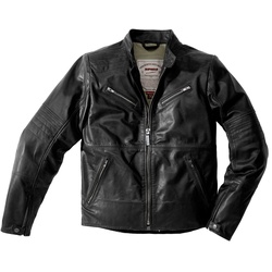 Spidi Garage Motorrad Lederjacke, schwarz, Größe 54 für Männer