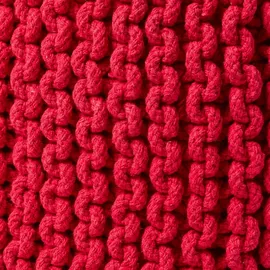 Homescapes Aufbewahrungskorb gestrickt 42 x 42 x 37 cm rot