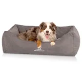 Knuffelwuff Hundebett Baltimore Orthopädisch Velours 120x80cm Grau