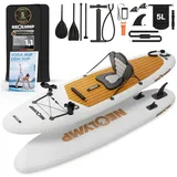 NEOLYMP SUP Board Set Aufblasbares Stand Up Paddle Board 315 cm braun/weiß