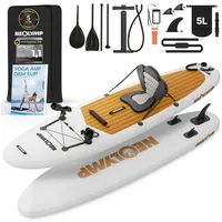 NEOLYMP SUP Board Set Aufblasbares Stand Up Paddle Board 315 cm braun/weiß