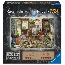 RAVENSBURGER 16782 Exit Puzzle 759 Teile Das Künstleratelier