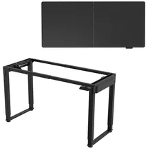 pro.tec Höhenverstellbarer Schreibtisch Kirkkonummi 180x80cm Schwarz pro.tec
