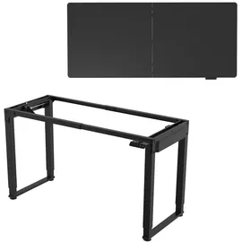 pro.tec Höhenverstellbarer Schreibtisch Kirkkonummi 180x80cm Schwarz pro.tec