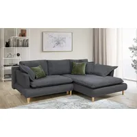 COLLECTION AB Ecksofa »Mandela L-Form«, mit Bettfunktion und Bettkasten, grau