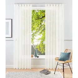 Gardine »XANA«, (1 St.), Bestseller, einfarbig, 1 Schal, pflegeleicht, unifarben, 58944250-3 creme