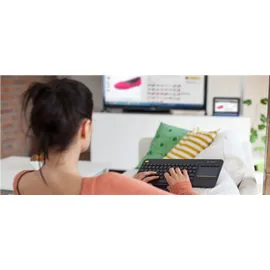 Logitech K400 Plus Wireless Touch Keyboard NL schwarz