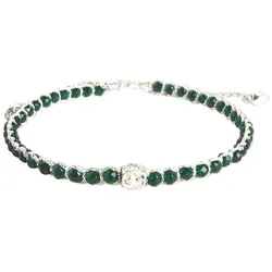 Samapura Grünes Spinell Armband | Silber Faden Armbänder & Armreife   Damen 
