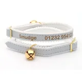 Personalisiertes Halsband für Katze | Schaffen Sie Ihr einzigartiges Tierkennzeichen | Lasergravur (Silber)