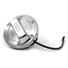 Audi Tankdeckel Aluminiumoptik Tankverschluss Deckel Logo, 8Y0071000