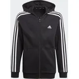 Adidas Essentials 3-Streifen Kapuzenjacke Black / White 116