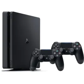Sony PS4 Slim 500 GB schwarz + 2 x DualShock 4 Wireless Controller