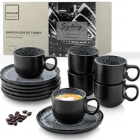 sänger Sydney Espressotassen Set 12-tlg. grau-schwarz