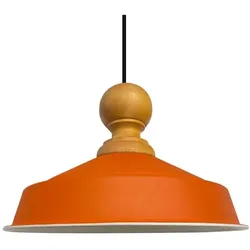 Bamyum aus Holz Hängend Orange Hängelampe