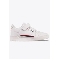 Sneaker LOTTO, Gr. 25, rot (weiß, rot), Synthetik, sportlich, Schuhe, - vielseitig zu kombinieren