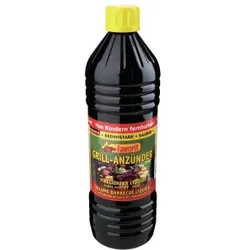 Favorit Grillanzünder, Anzündhilfe für Grill, Kamin und Ofen, 1 Liter – Flasche