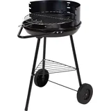 Rundgrill Holzkohlegrill mit Räder ∅42 x 68cm Gartengrill Grill Standgrill BBQ