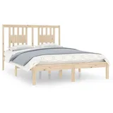vidaXL Massivholzbett 120 x 200 cm Braun