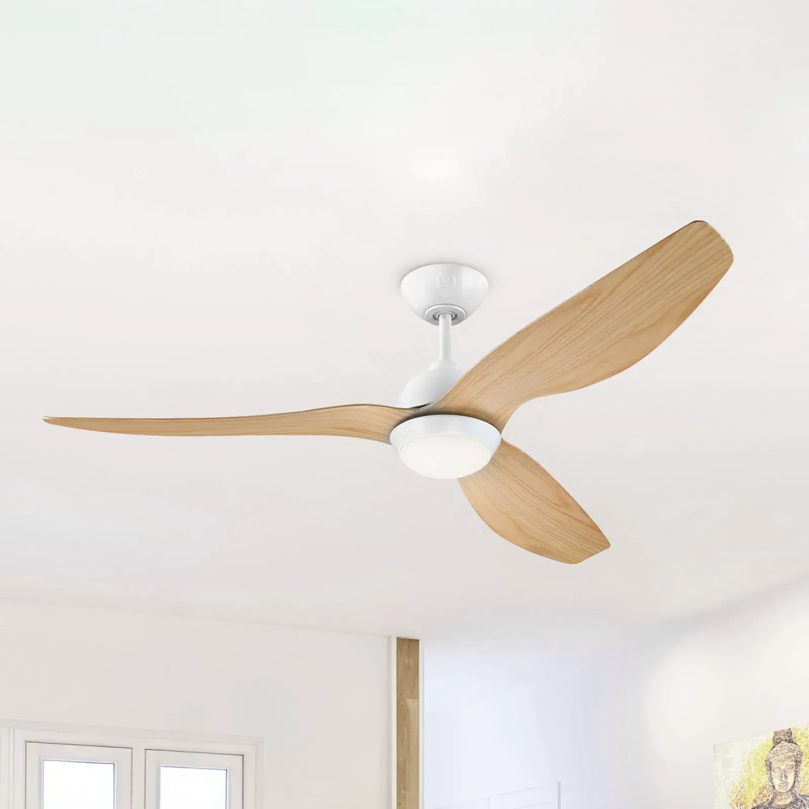 7316140 LED-Deckenventilator DC leise, 132 cm - Westinghouse Westinghouse, dimmbar, Holz, für Wohnzimmer, Kunststoff, Modern - 34.7