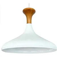 Bamyum Pendelleuchte Champion-Pilz Pendelleuchte Holz Weiss E27
