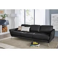 W.Schillig Big-Sofa »softy«, mit dekorativer Heftung im Sitz, Füße Chrom glänzend schwarz